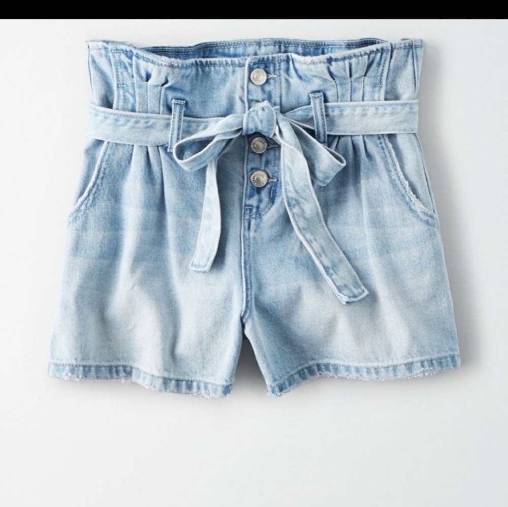 American eagle mom paper bag high shorts 6